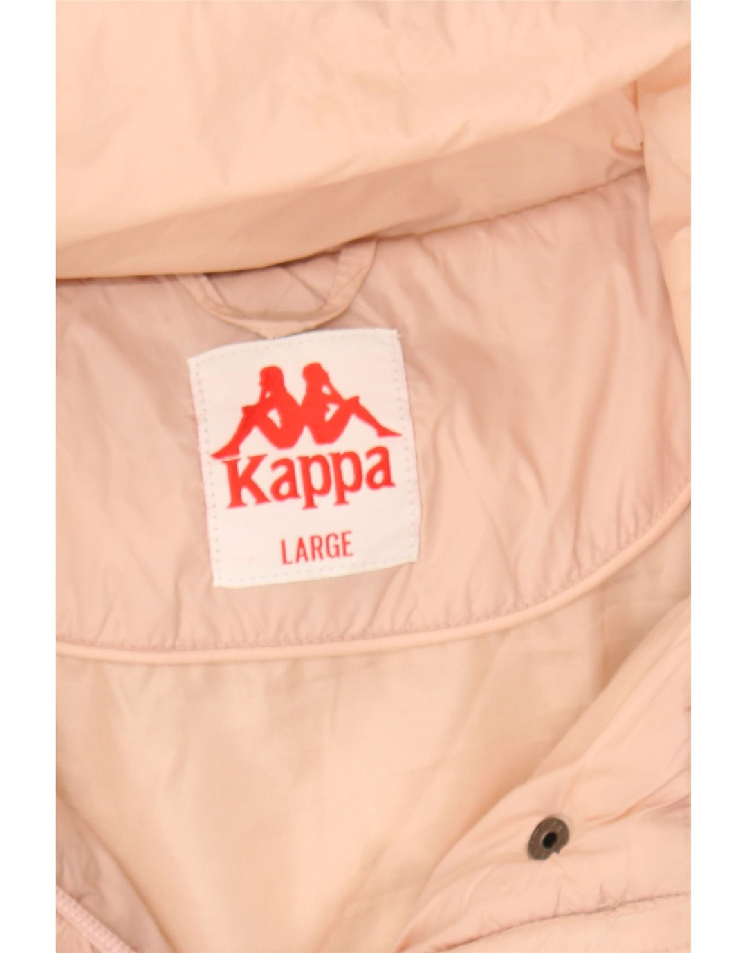 KAPPA Womens Oversized Graphic Padded Jacket UK 16 Large Pink Polyamide Vintage Kappa and Second-Hand Kappa from Messina Hembry 