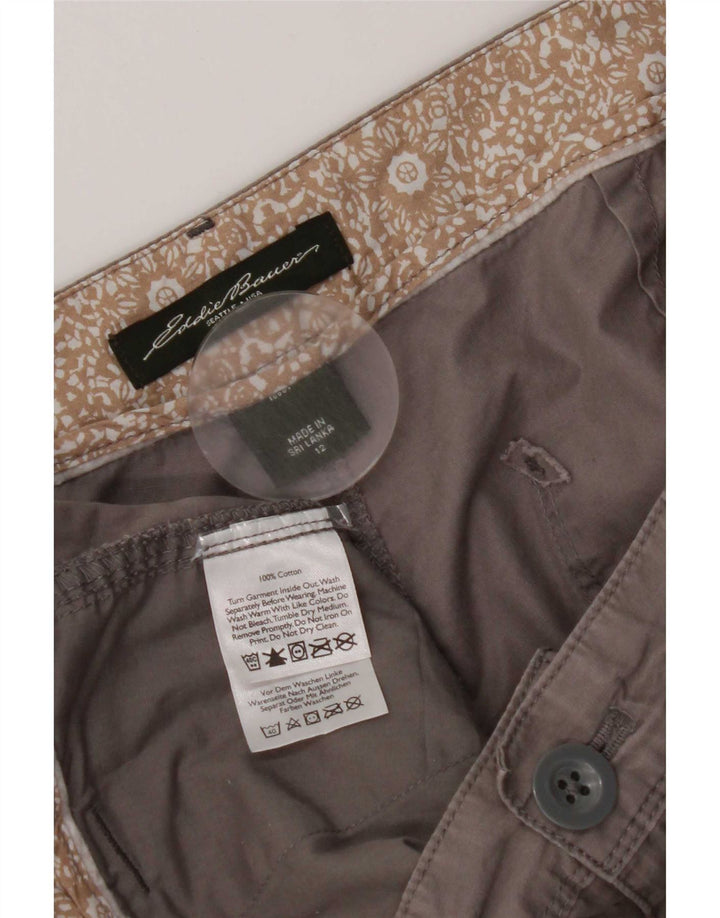 Damskie spodenki Chino Eddie Bauer US 12 Large W34 Szara bawełna