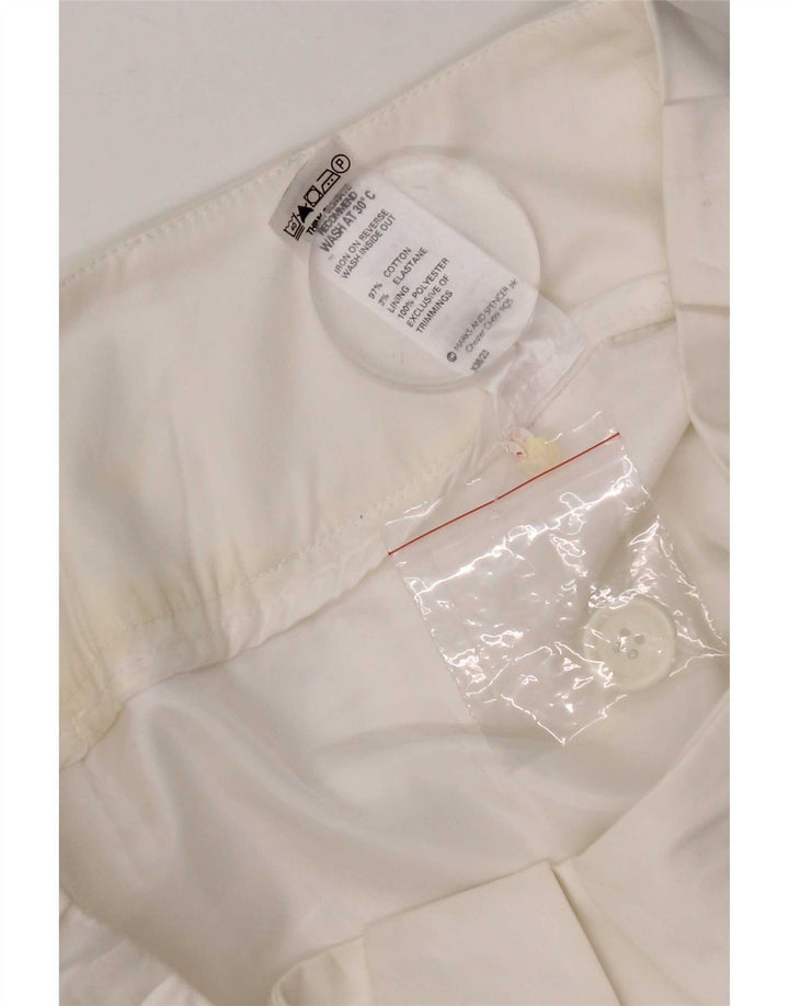 Marks & Spencer Damska prosta spódnica UK 12 Medium W30 Biała bawełna