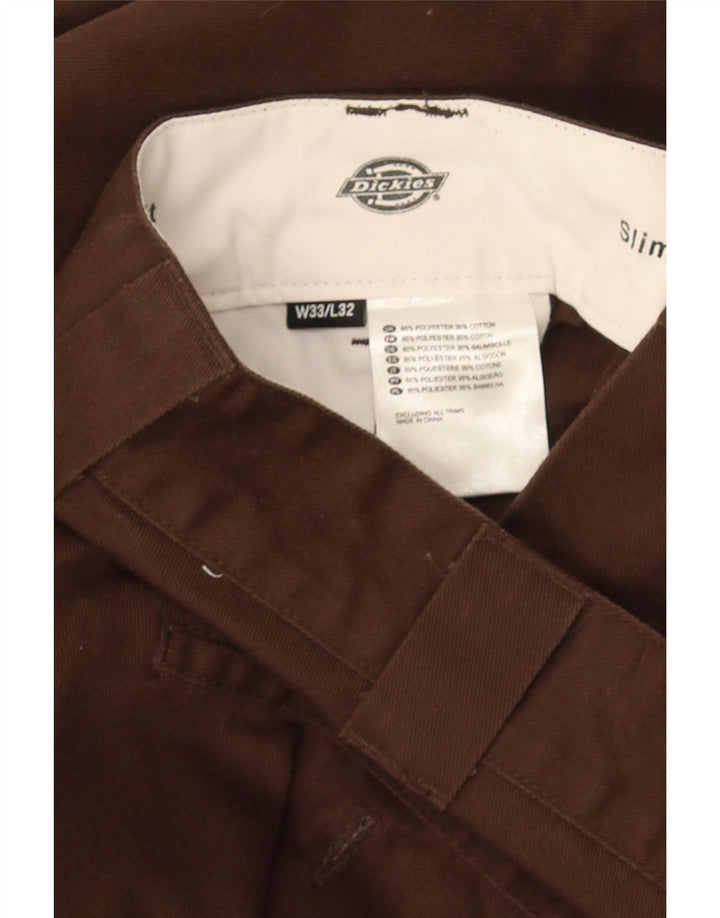 Męskie spodnie Chino Dickies W33 L32 Brązowy poliester