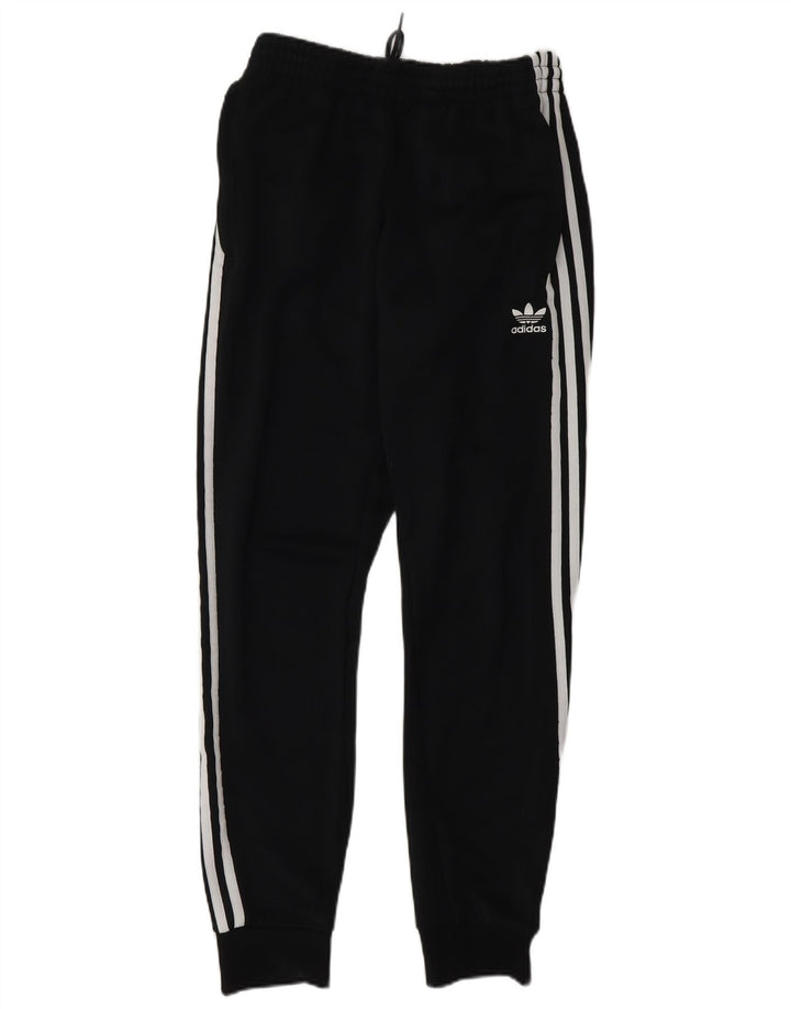 Męskie spodnie dresowe Adidas, małe, czarne, poliestrowe