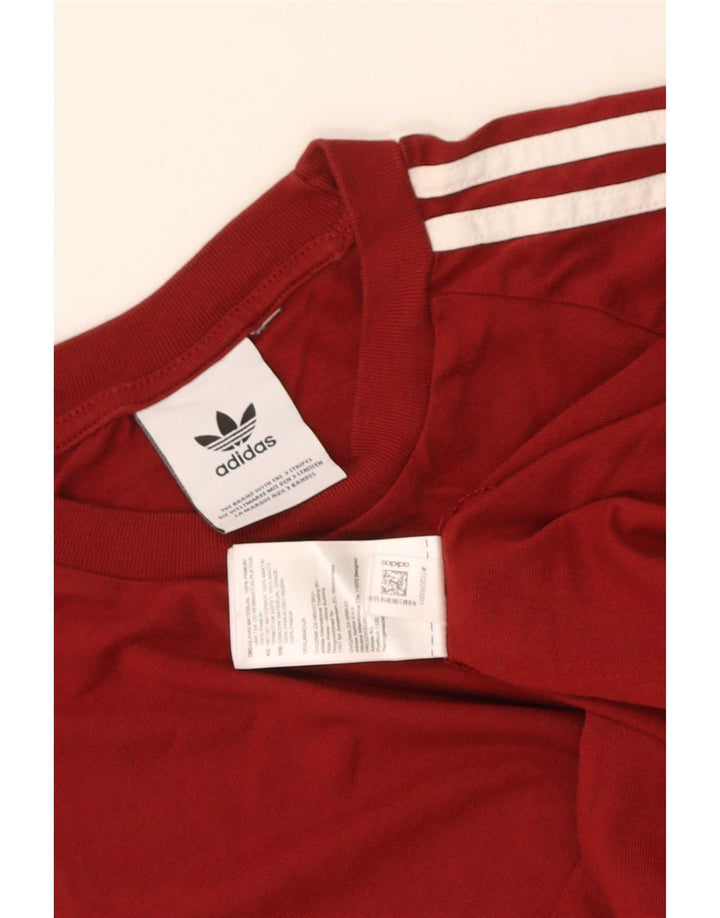 Adidas Męska Koszulka Top Mała Czerwona Bawełna