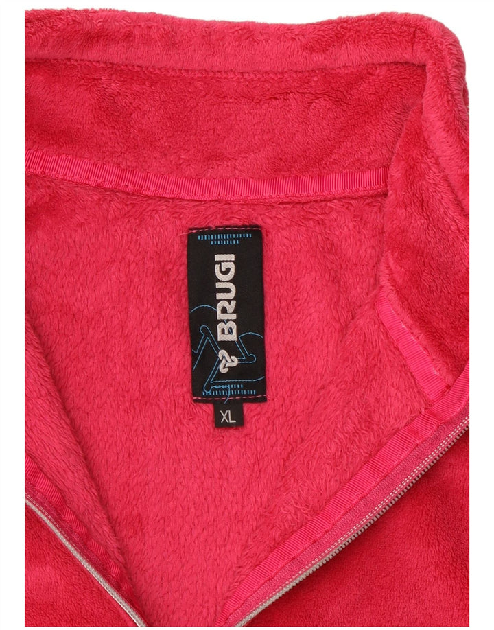 Damska kurtka polarowa BRUGI UK 18 XL, różowa, poliestrowa