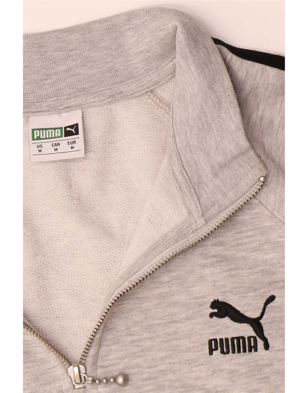 Męska bluza Puma z zamkiem błyskawicznym, średnioszara, bawełniana w plamki