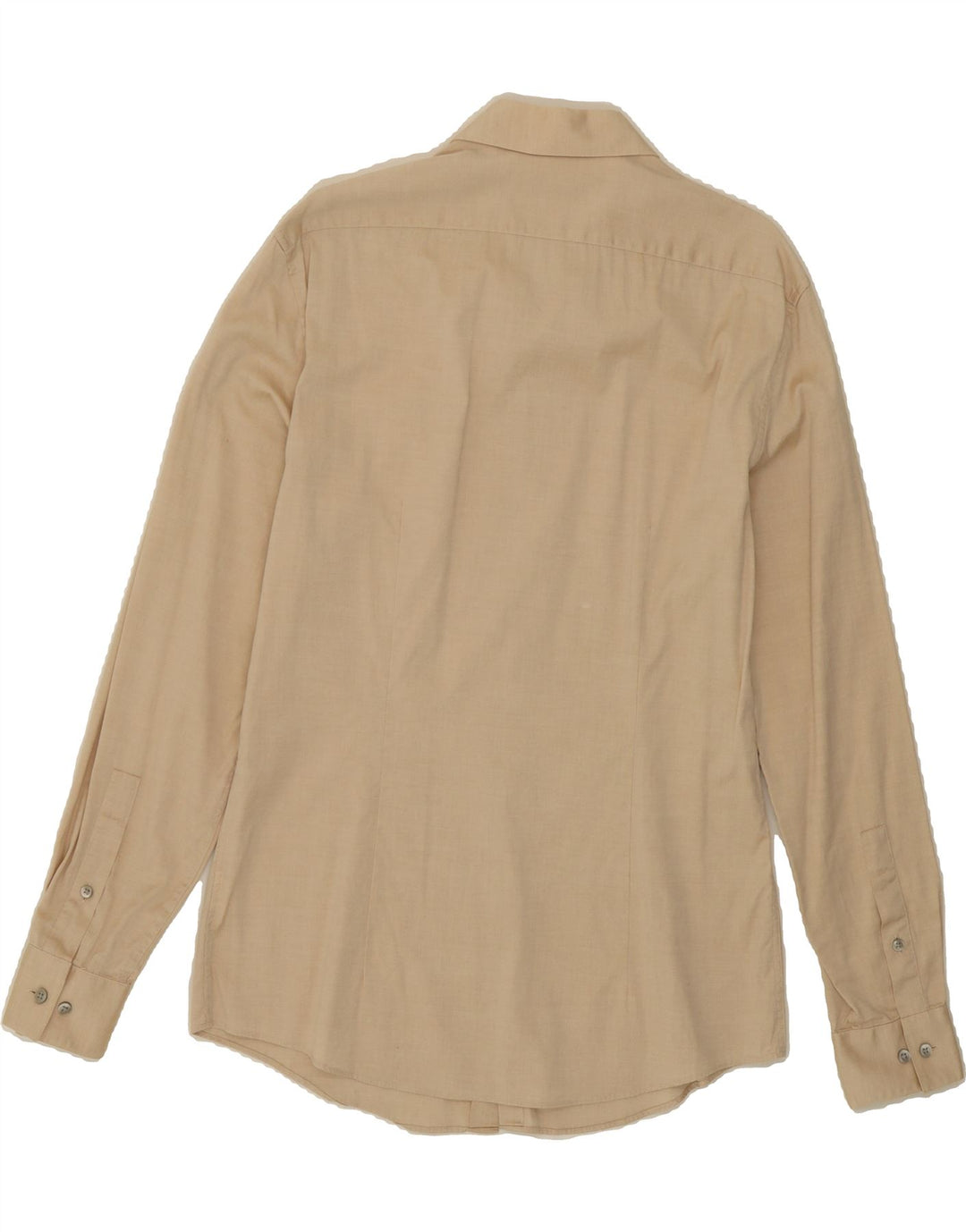 DKNY Mens Slim Fit Shirt Size 15 1/2 Medium Beige Vintage Dkny and Second-Hand Dkny from Messina Hembry 
