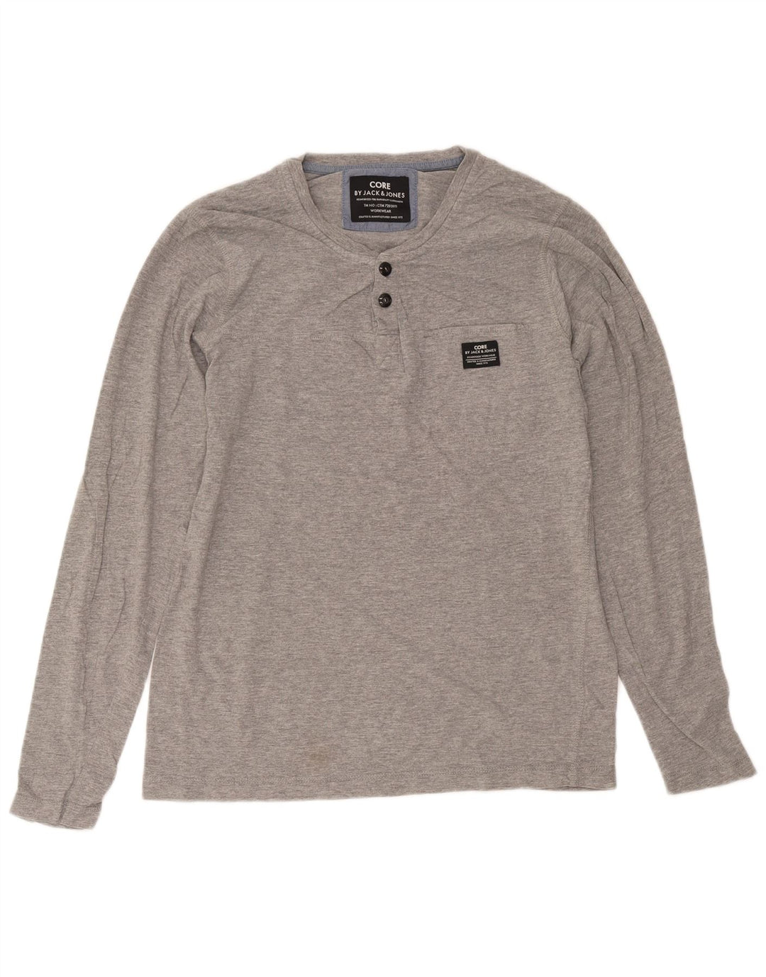 Męski top Jack & Jones z długim rękawem, duży, szary, z bawełny w cętki