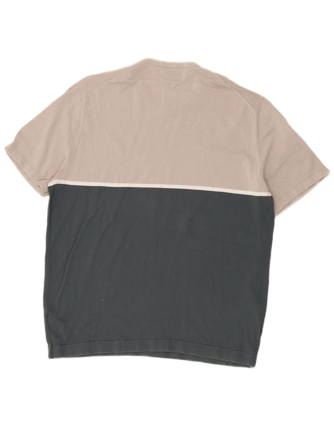 Męski sweter Massimo Dutti z okrągłym dekoltem XL, szary, z blokami kolorów
