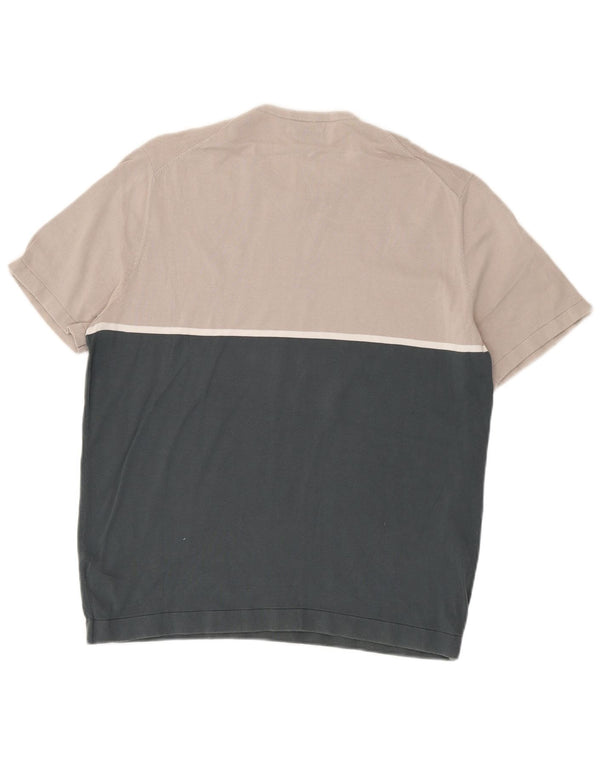 Męski sweter Massimo Dutti z okrągłym dekoltem XL, szary, z blokami kolorów