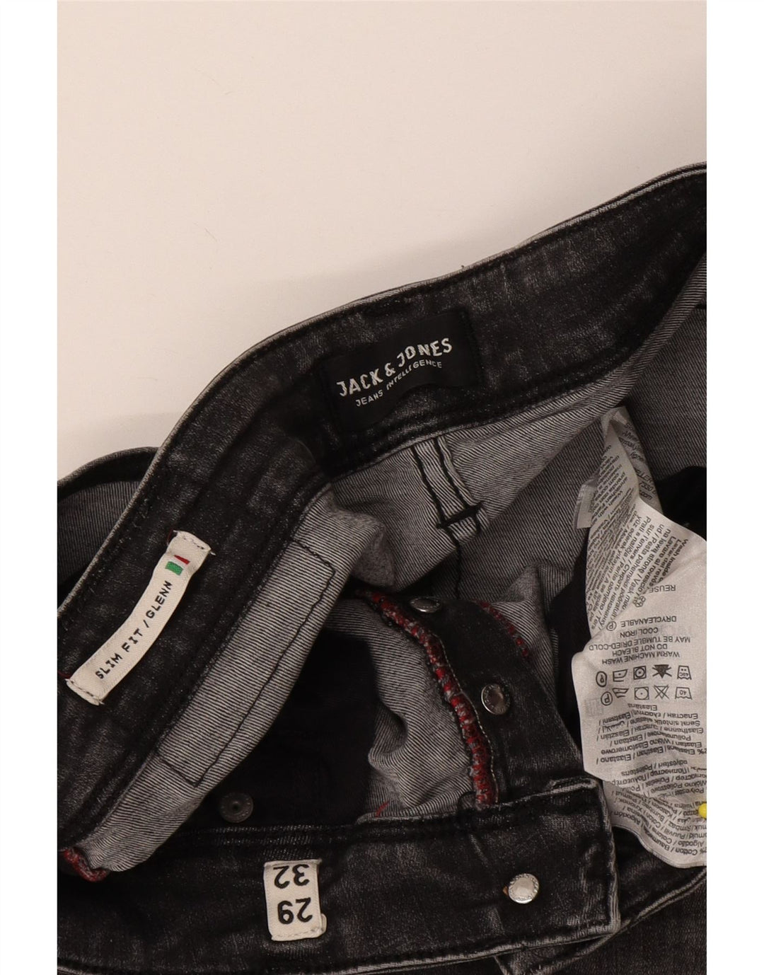 Męskie jeansy Jack & Jones GLENN Slim W29 L32 Szara bawełna