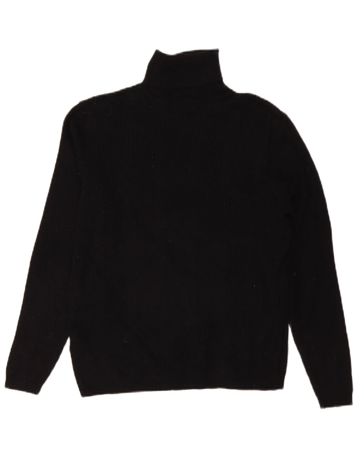 Marks & Spencer Damski sweter z golfem UK 14 Średni czarny wiskoza