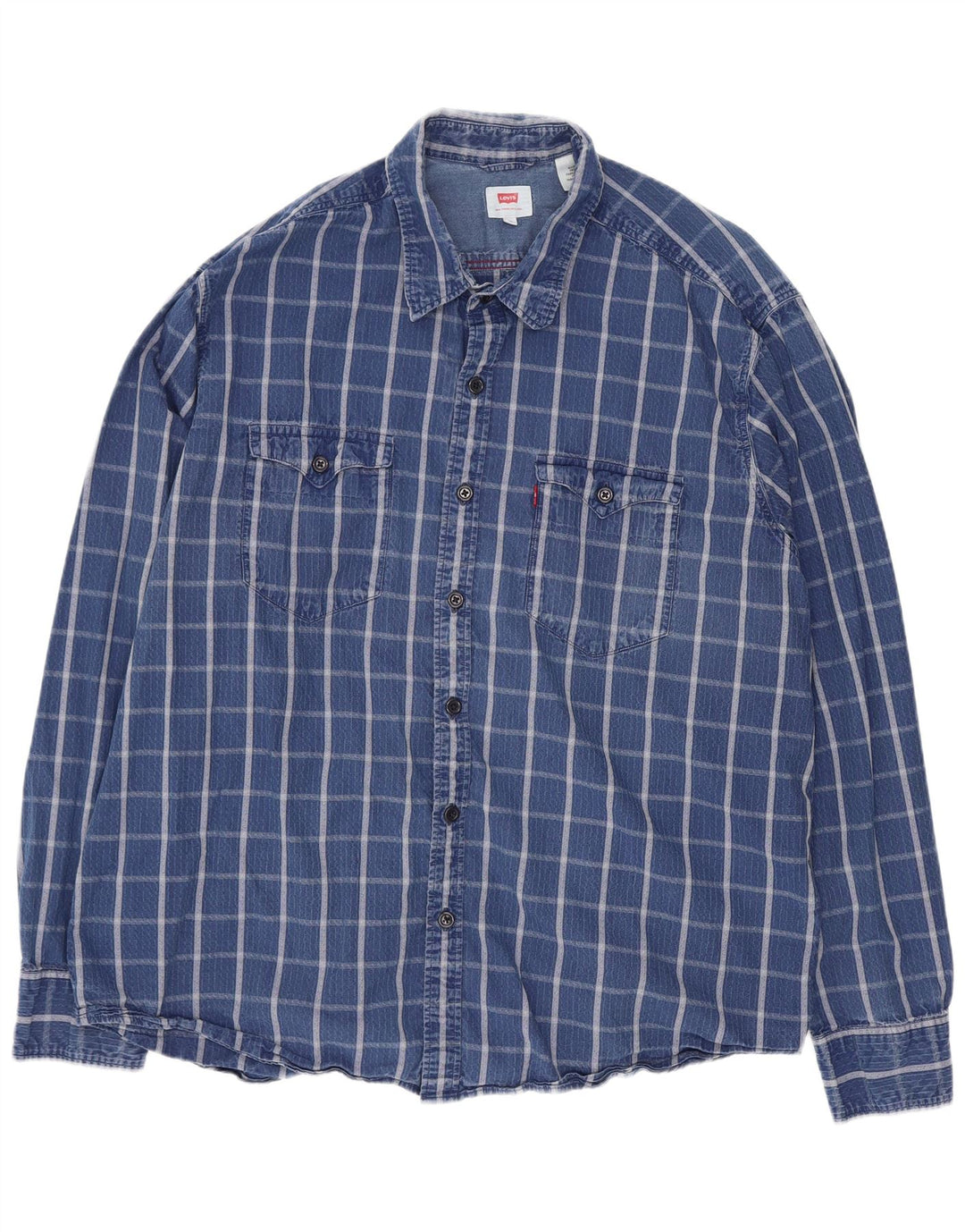 Koszula męska Levi's XL, bawełniana niebieska krata