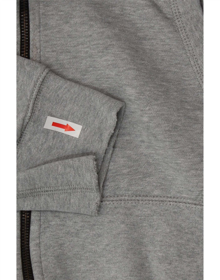 Męski sweter z kapturem i zamkiem błyskawicznym Nike, duży, szary, bawełniany