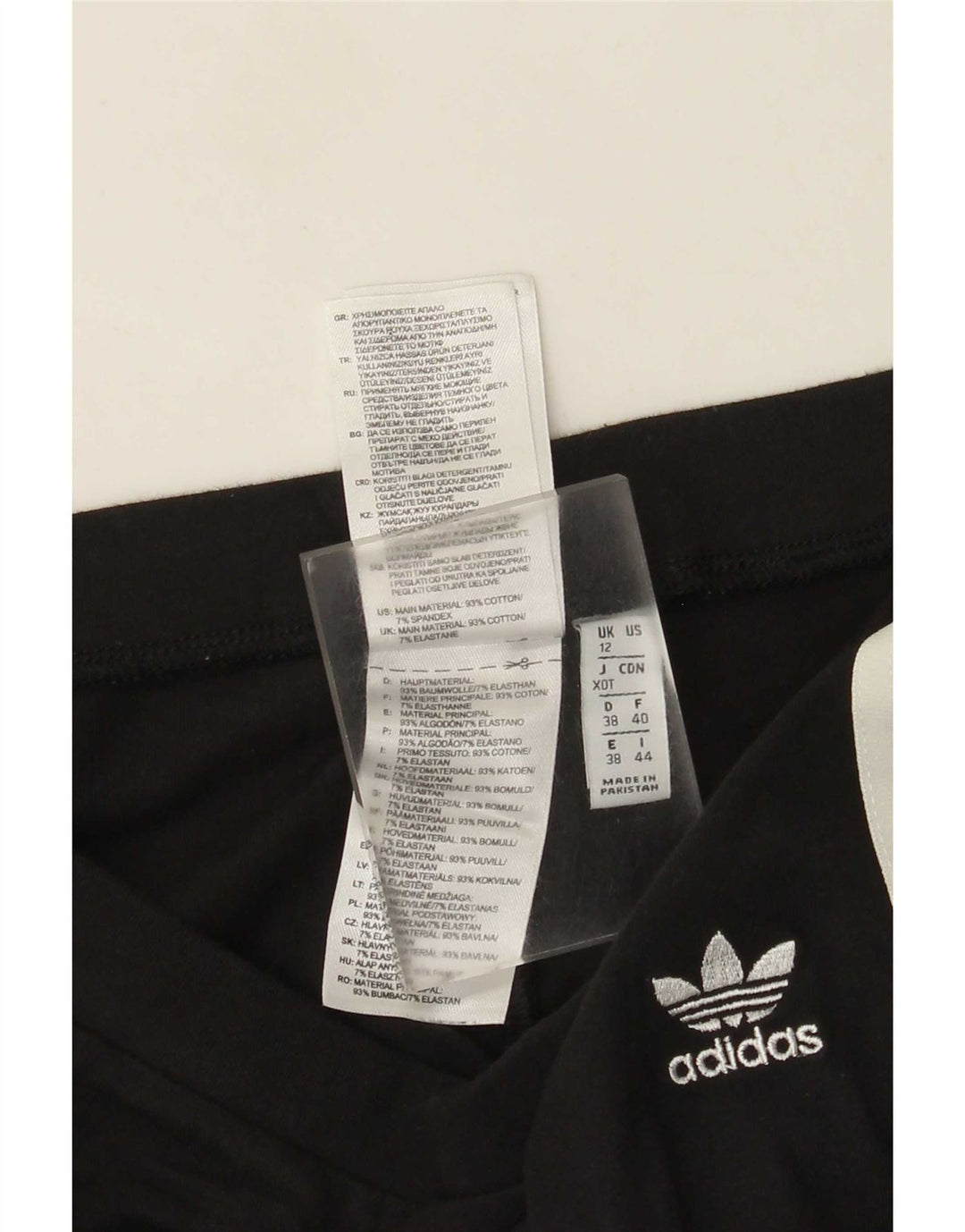 Legginsy damskie Adidas UK 12, średnie, czarne, bawełniane