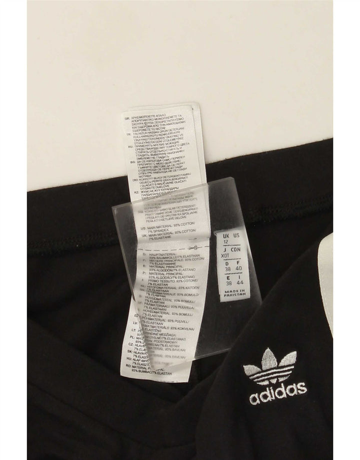 Legginsy damskie Adidas UK 12, średnie, czarne, bawełniane