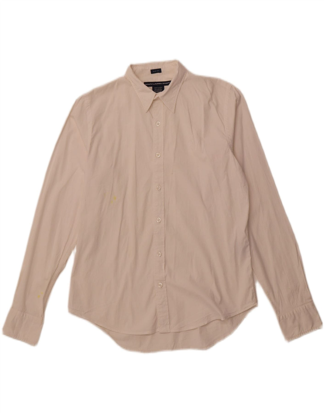 RALPH LAUREN Womens Slim Fit Shirt US 8 Medium White Cotton