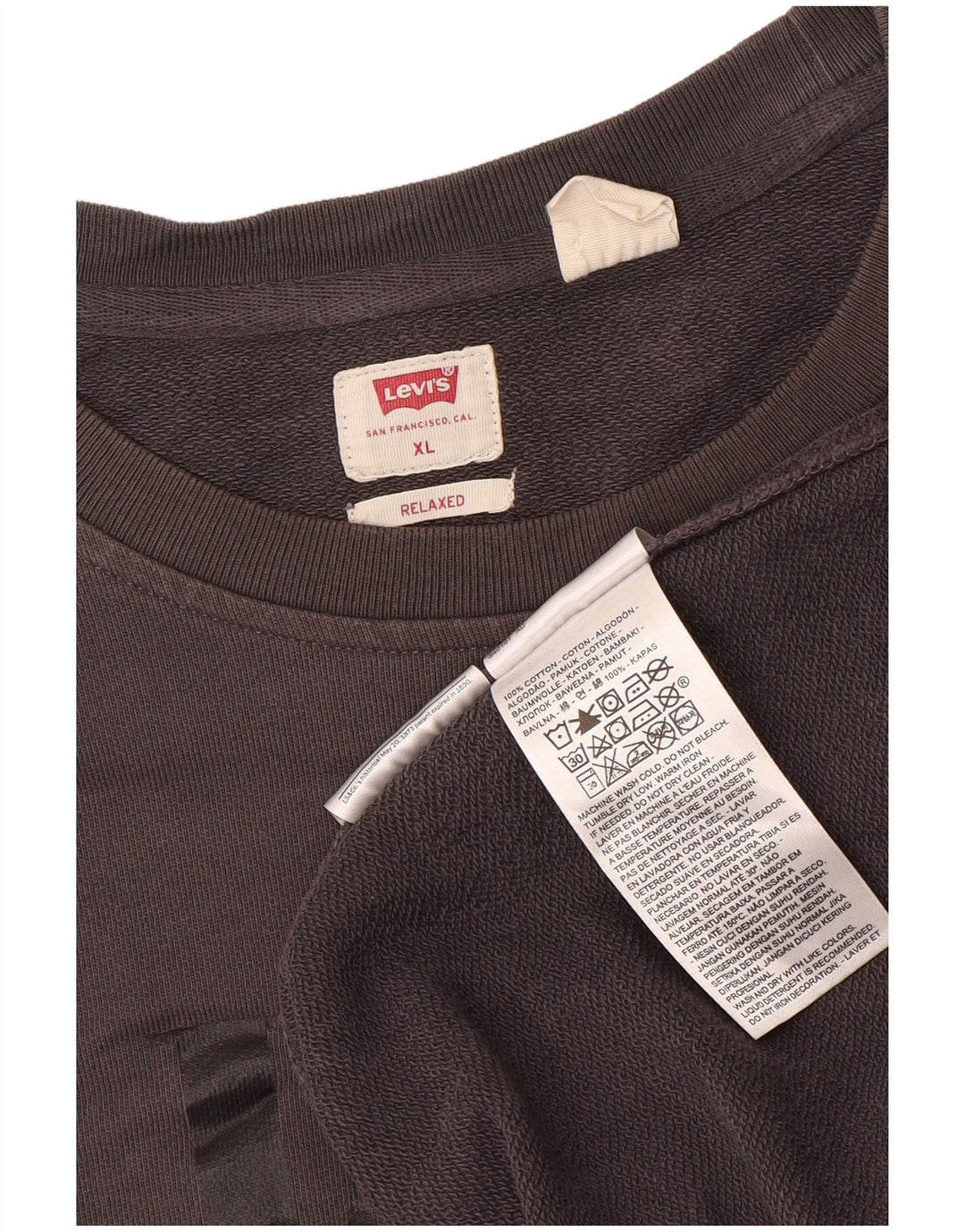 Męska bluza Levi's o swobodnym kroju z grafiką XL, szara bawełna