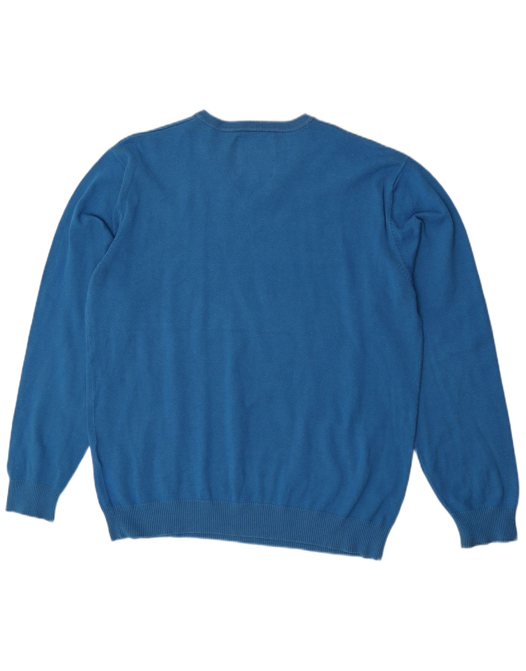 Jack & Jones Mens V-Neck Jumper Sweater 2XL Blue Acrylic