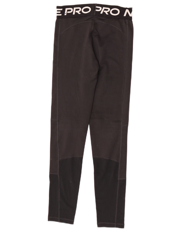 Dziewczęce legginsy Nike Dri Fit z grafiką 13-14 lat XL, czarne, poliestrowe