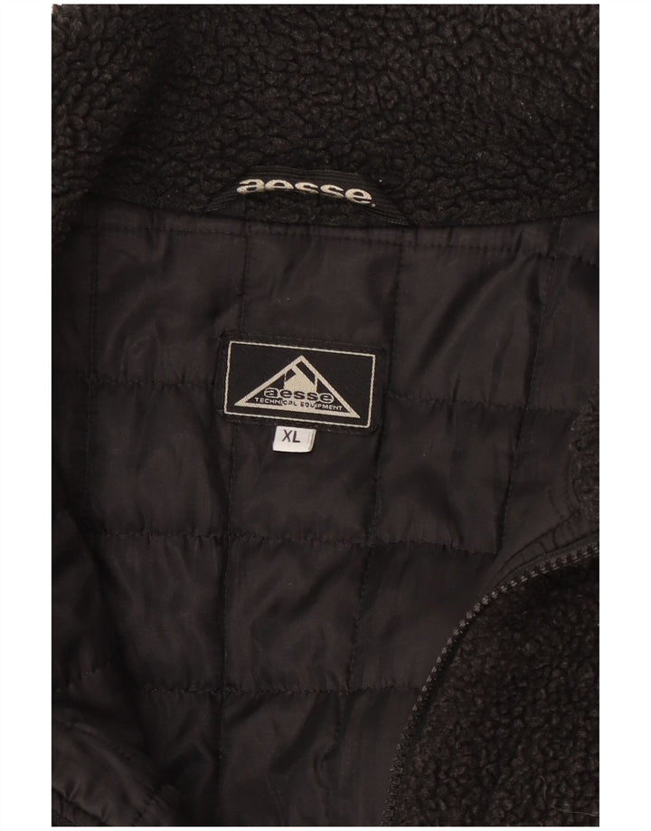 Męska kurtka polarowa Aesse Graphic UK 42 XL w kolorze czarnym