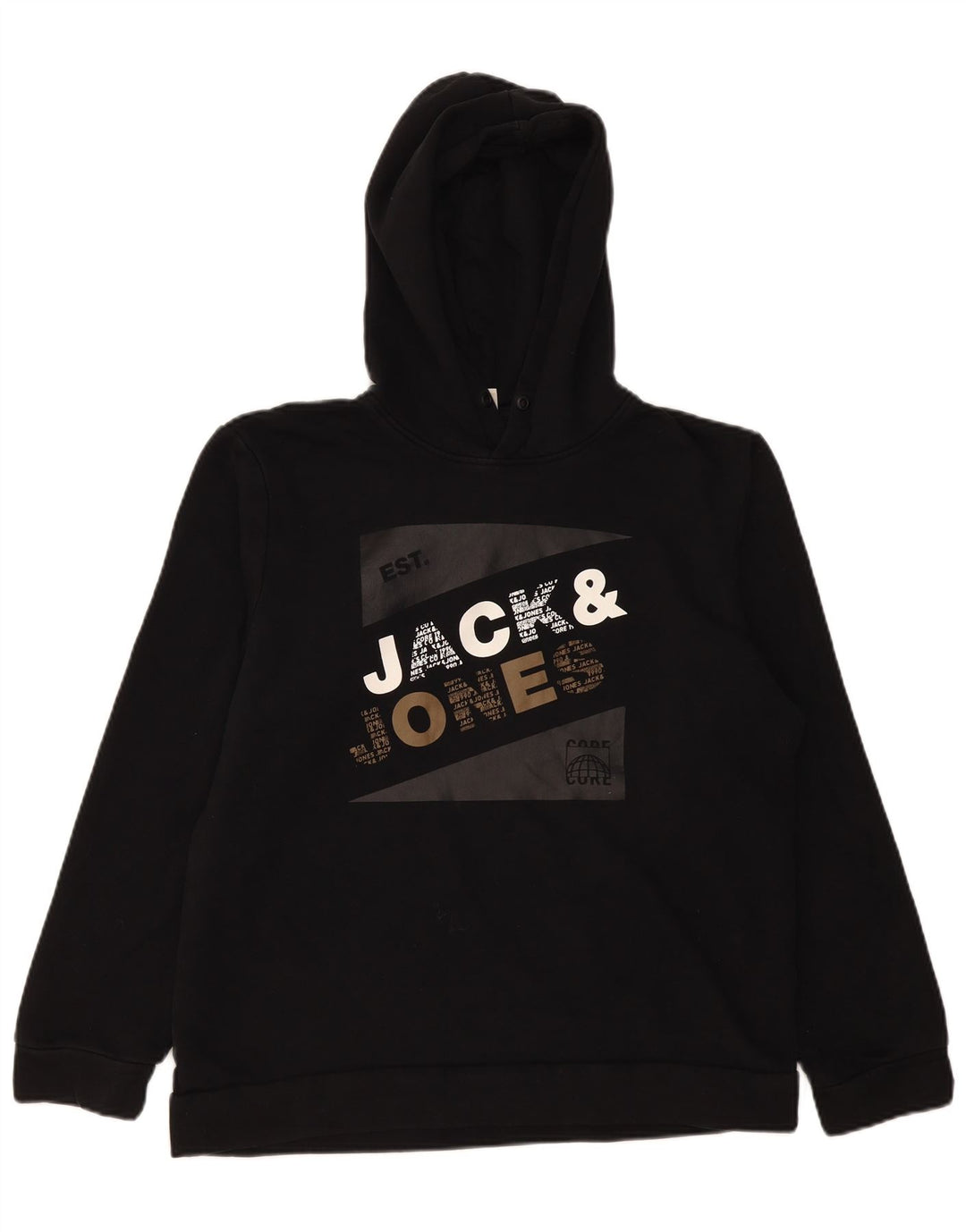Męski sweter z kapturem Jack & Jones, mały, czarny