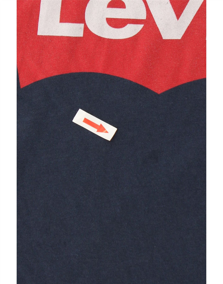 Męski T-shirt z grafiką Levi's, mały, granatowy, bawełniany