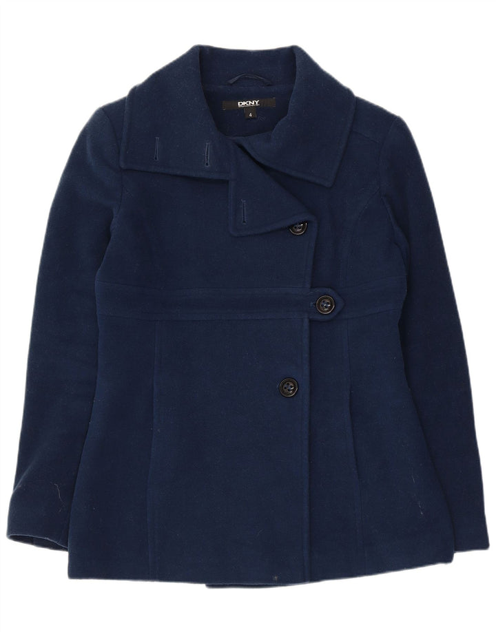 Płaszcz damski Dkny US 4, mały, granatowy, wełniany