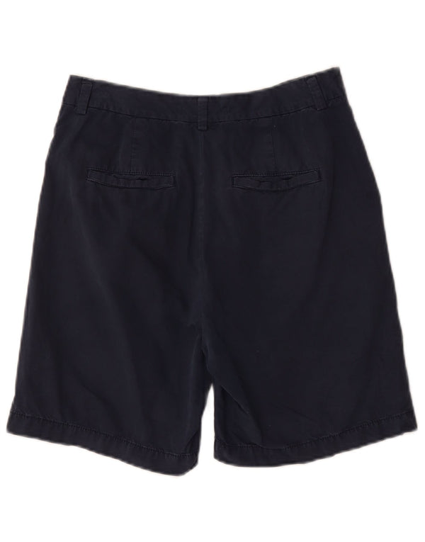 Marks & Spencer Damskie spodenki Chino z wysokim stanem W28 Średni granat