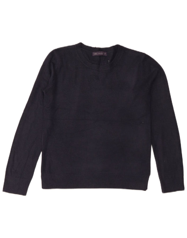 Sweter damski Marks & Spencer z okrągłym dekoltem, UK 10, mały, granatowy