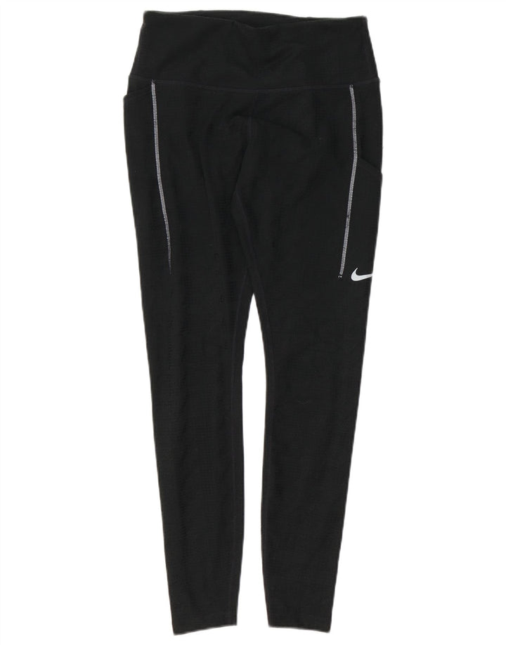 Damskie legginsy Nike Dri Fit UK 14, średni czarny poliester