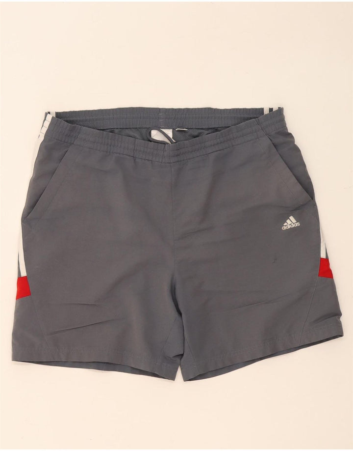 Męskie spodenki sportowe Adidas XL Szary poliester z blokami kolorów