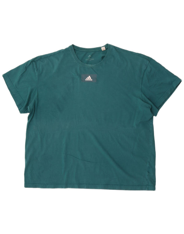 Adidas Męska Koszulka Top XL Zielona Bawełna