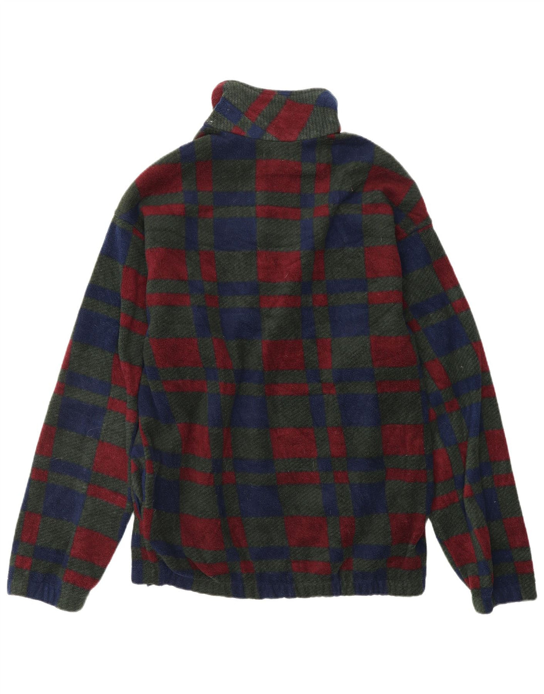 IZOD Męski sweter polarowy z zamkiem błyskawicznym, mały, wielobarwny poliester w kratkę