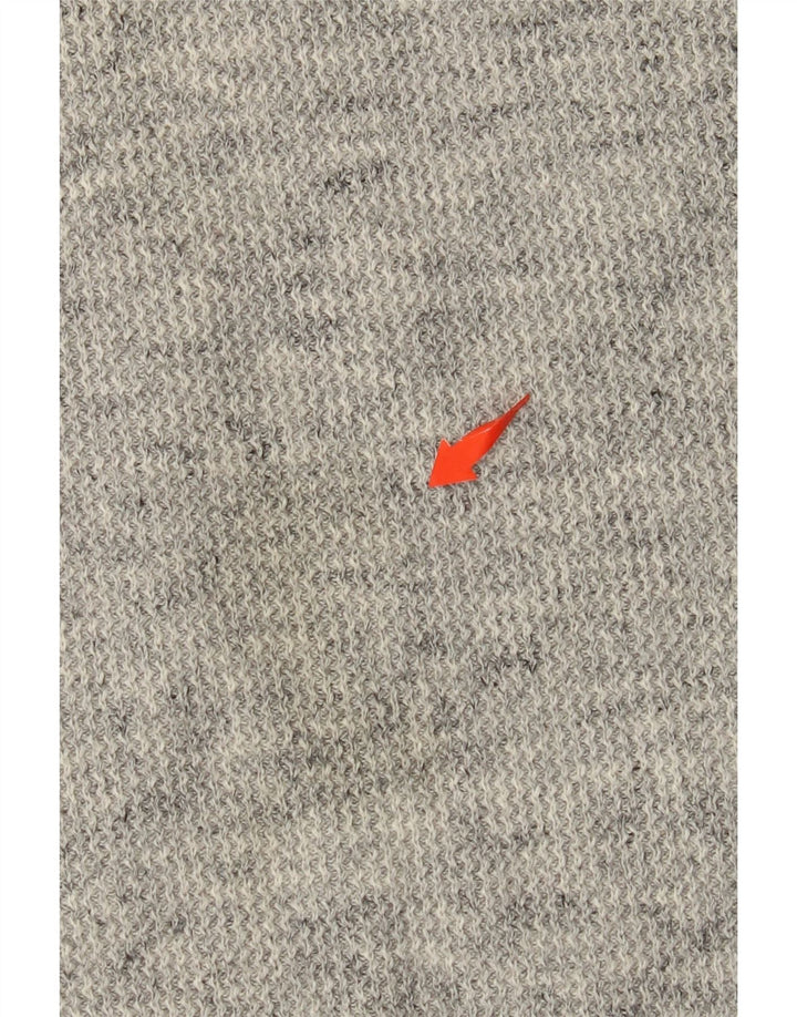 SUPERDRY Męski sweter z okrągłym dekoltem, 3XL, szara bawełna w plamki