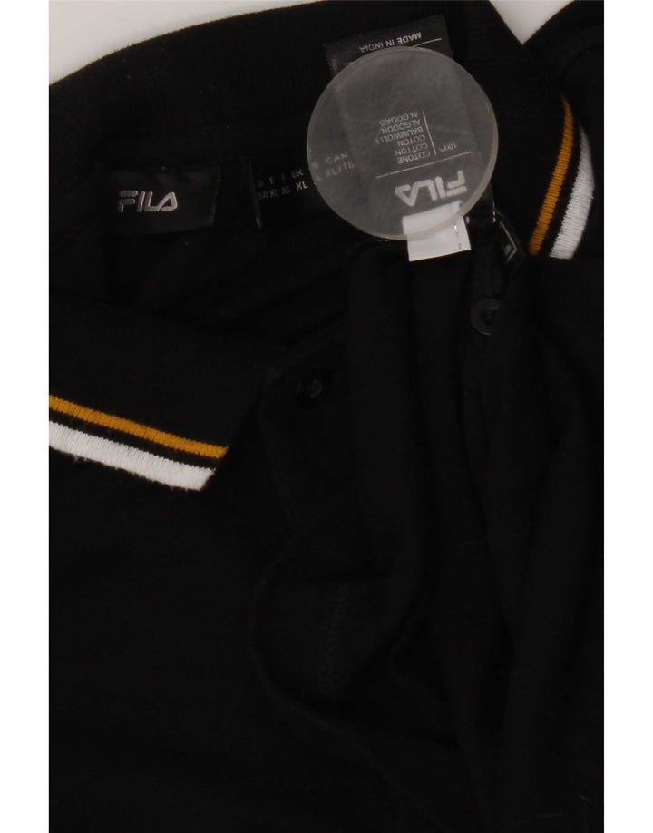 Męska koszulka polo Fila XL, czarna, bawełniana