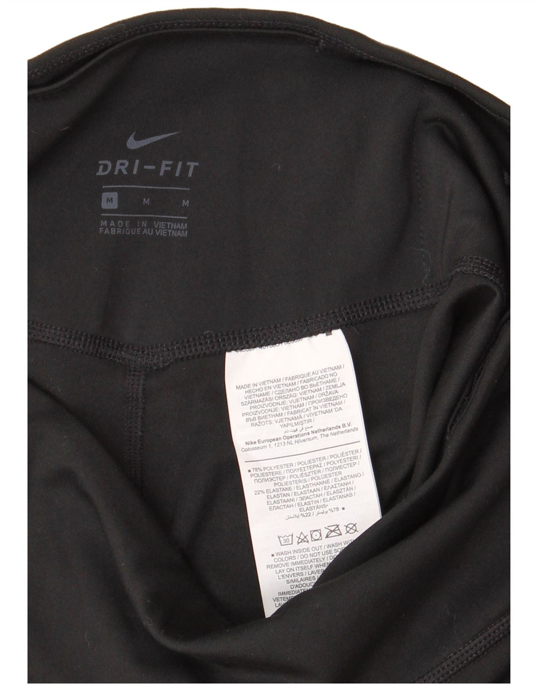 Damskie legginsy Nike Dri Fit Graphic Capri UK 12, średni czarny poliester
