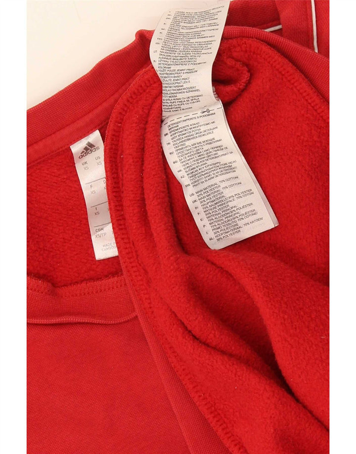 Adidas Męska Bluza Sweter XS Czerwona Bawełna