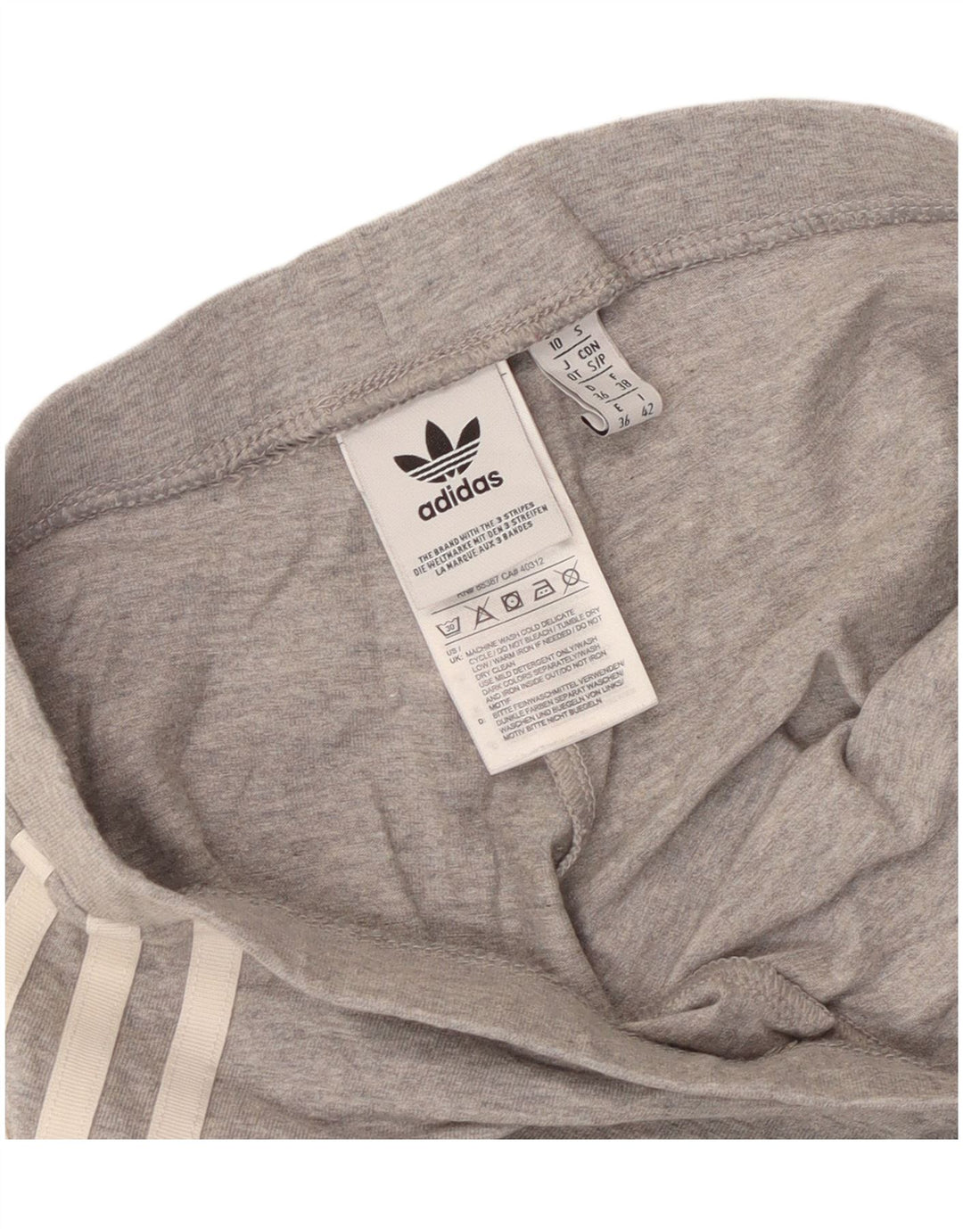 Legginsy Damskie Adidas UK 10 Małe Szare Bawełniane