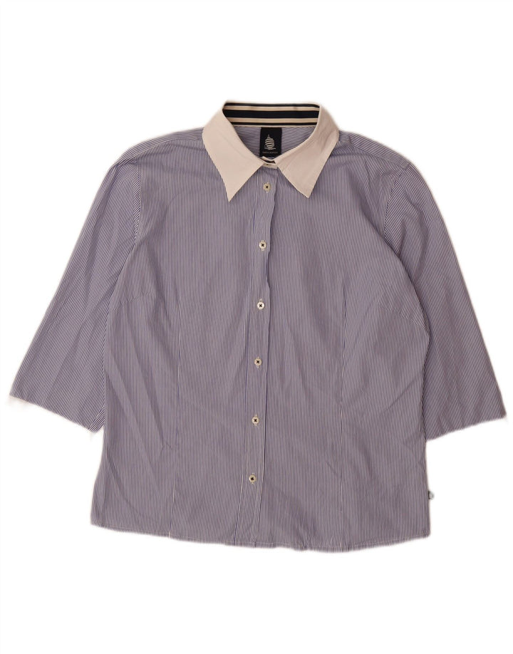 Damska bluzka koszulowa z rękawem 3/4 MARINA YACHTING UK 18 XL w niebieskie prążki