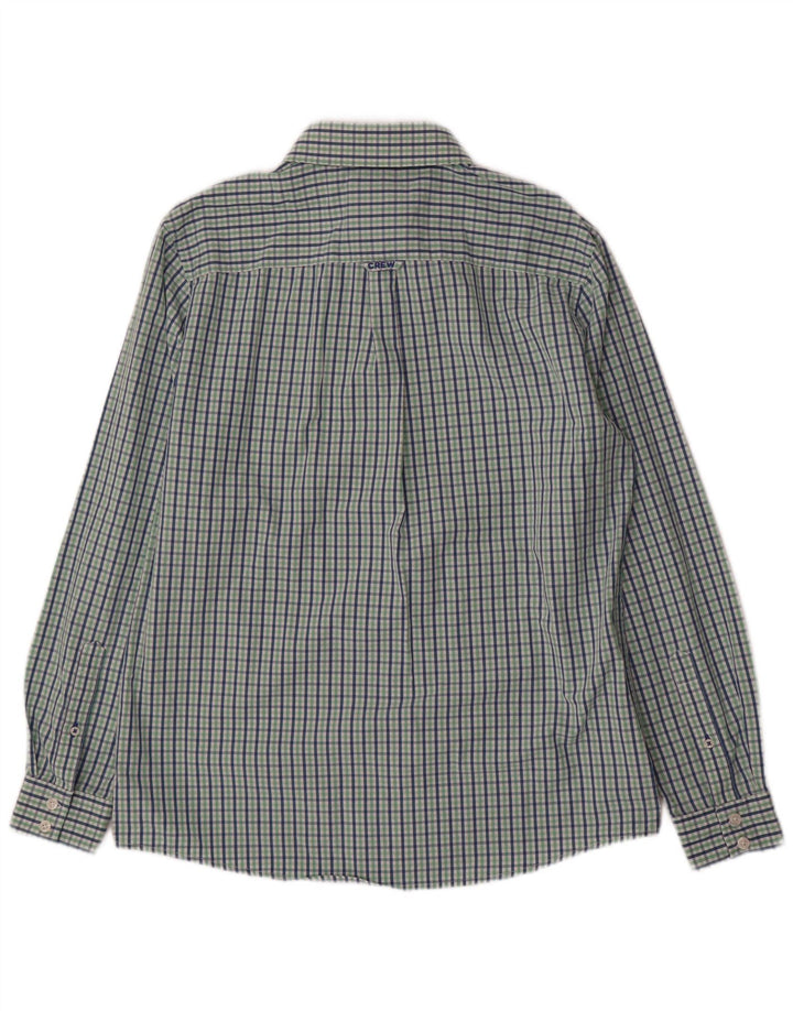 Crew Clothing Męska koszula o klasycznym kroju, średnia zielona bawełna w kratkę
