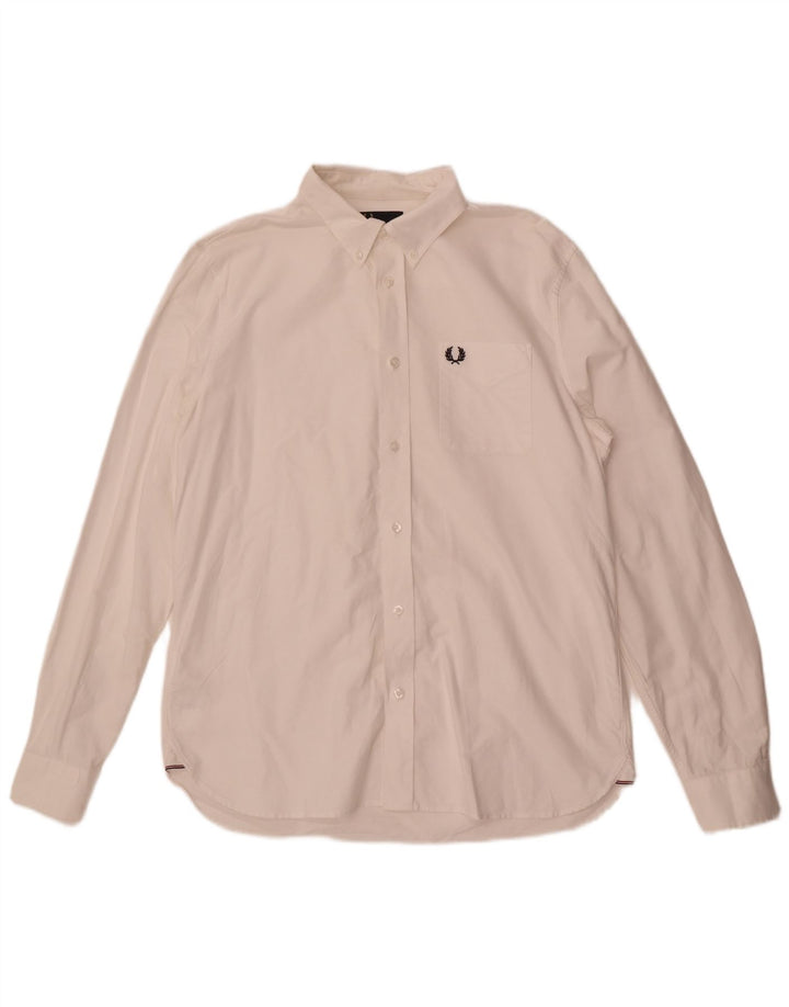 Koszula męska Fred Perry, duża, biała, bawełniana