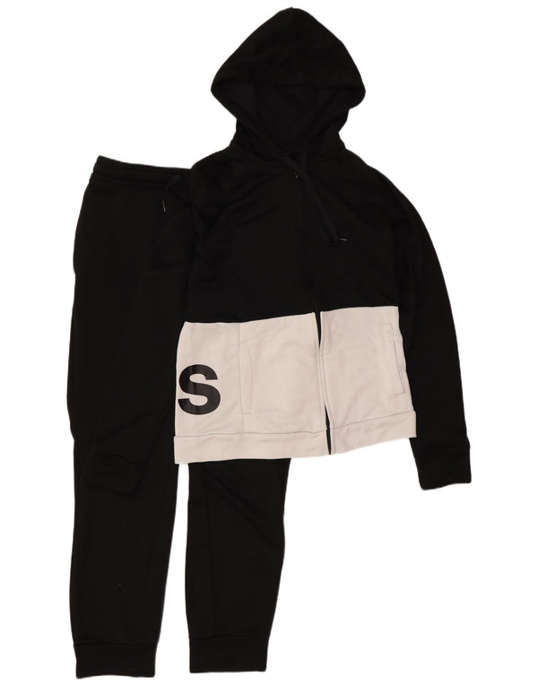 Adidas damski graficzny pełny dres UK 12/14 średni czarny blok kolorów