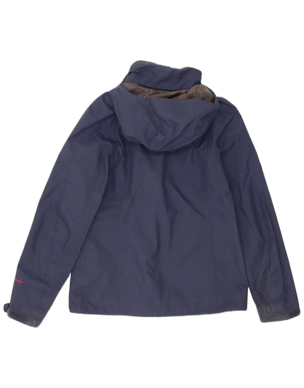 Damska kurtka przeciwdeszczowa z kapturem, oversize, The North Face, UK 10, mała, granatowa
