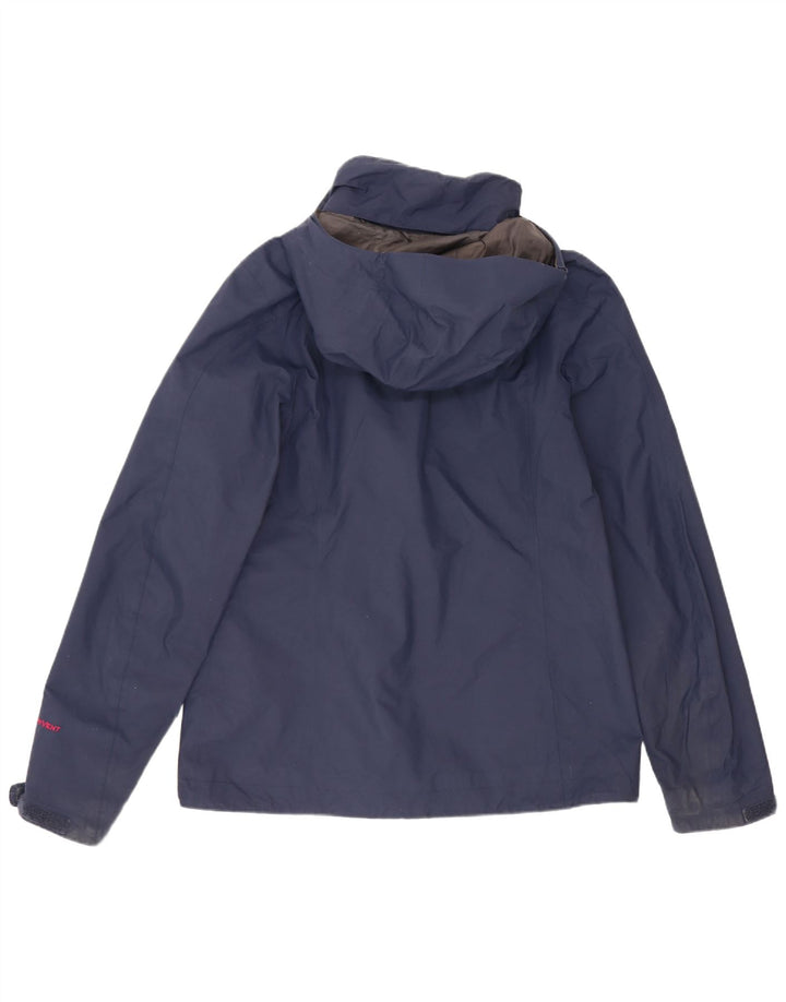 Damska kurtka przeciwdeszczowa z kapturem, oversize, The North Face, UK 10, mała, granatowa