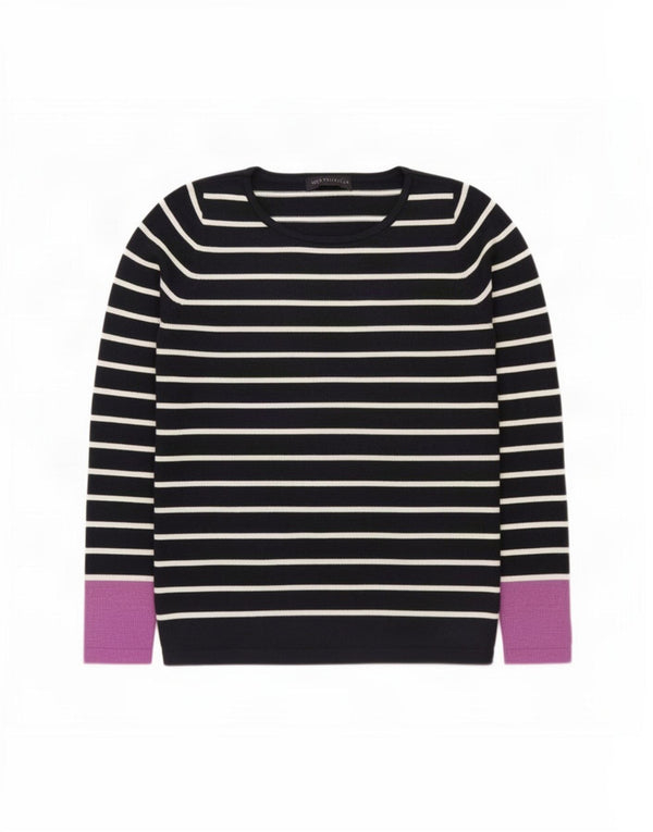 Marks & Spencer Damski sweter z dekoltem w łódkę, UK 10, mały, granatowy