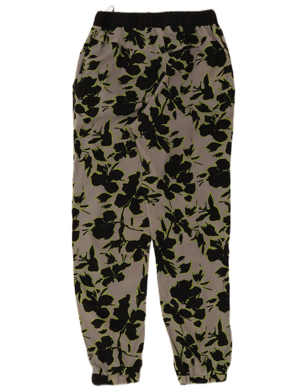 Damskie spodnie joggery Topshop UK 8 Small W28 L27 Szare kwiatowe