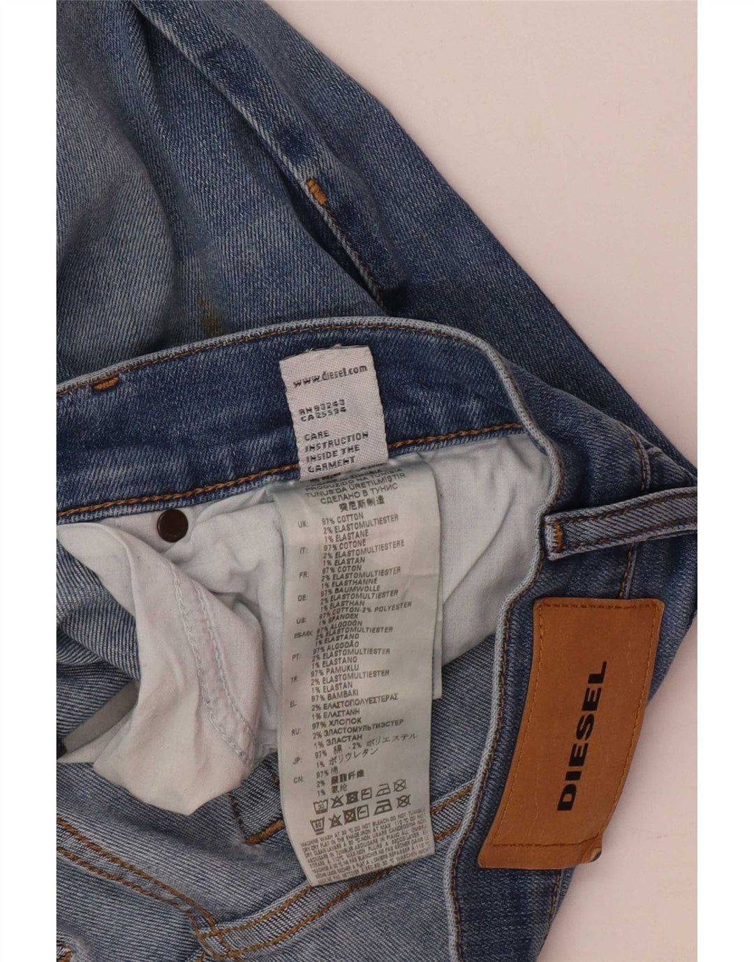 Damskie jeansy Diesel D-Mihtry Straight W32 L30 Niebieskie bawełniane