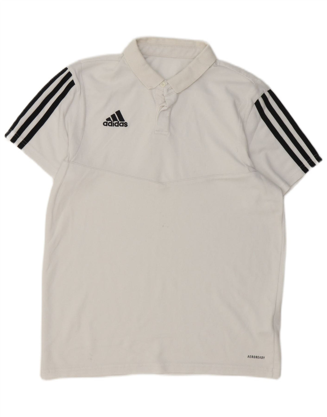 Męska koszulka polo Adidas Aeroready, średnia biała bawełna