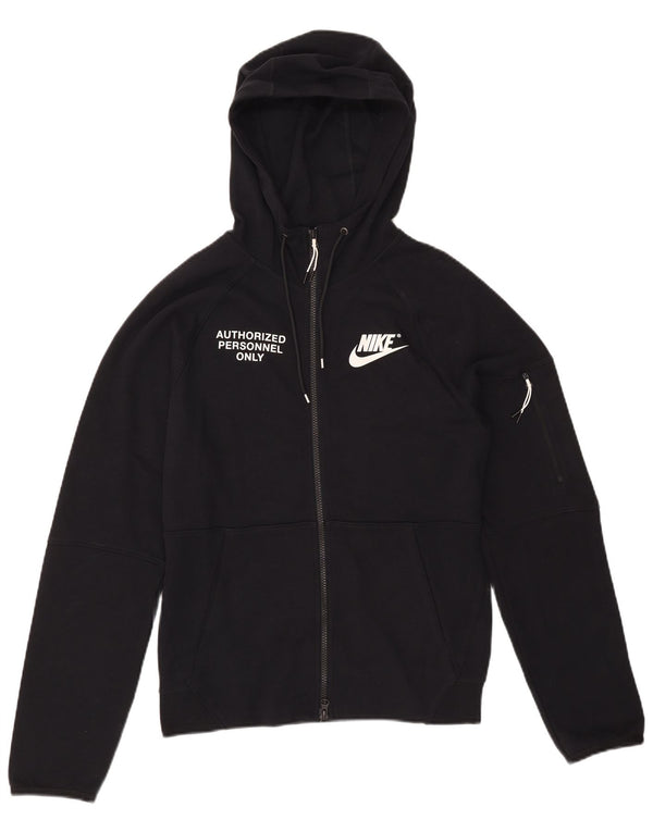 Męski sweter z kapturem i zamkiem błyskawicznym Nike XS, czarny, bawełniany