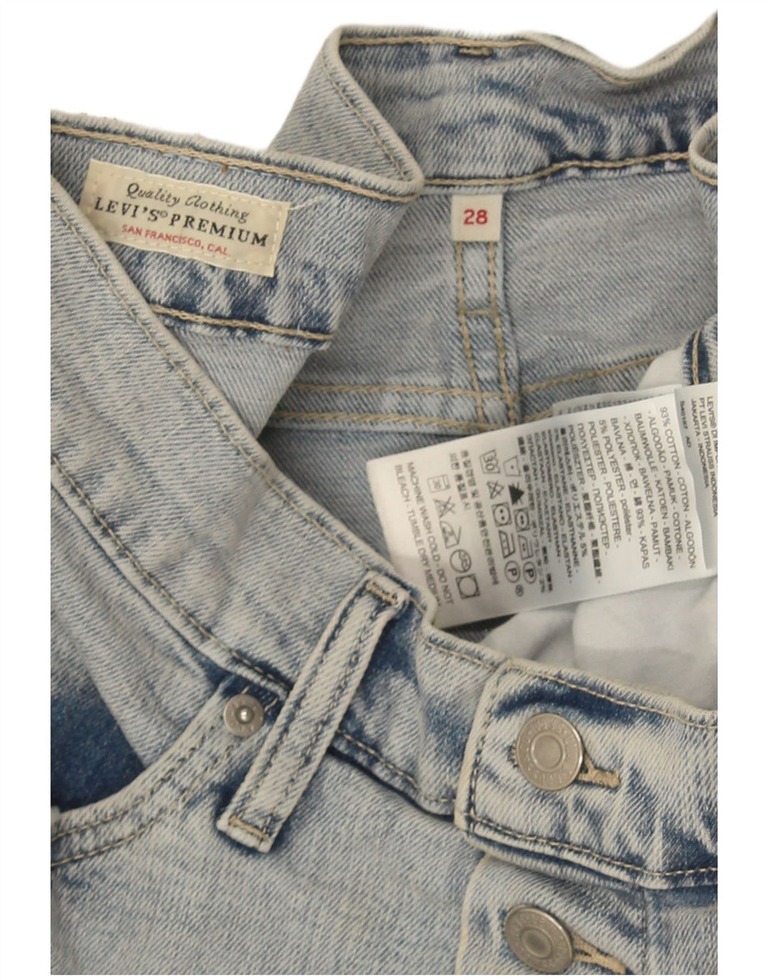 Damska spódnica dżinsowa Levi's W28 Średnio niebieska bawełna