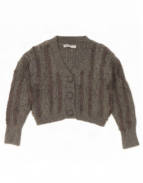 Sweter damski Zara Bolero Cardigan UK 10 w małe szare paski